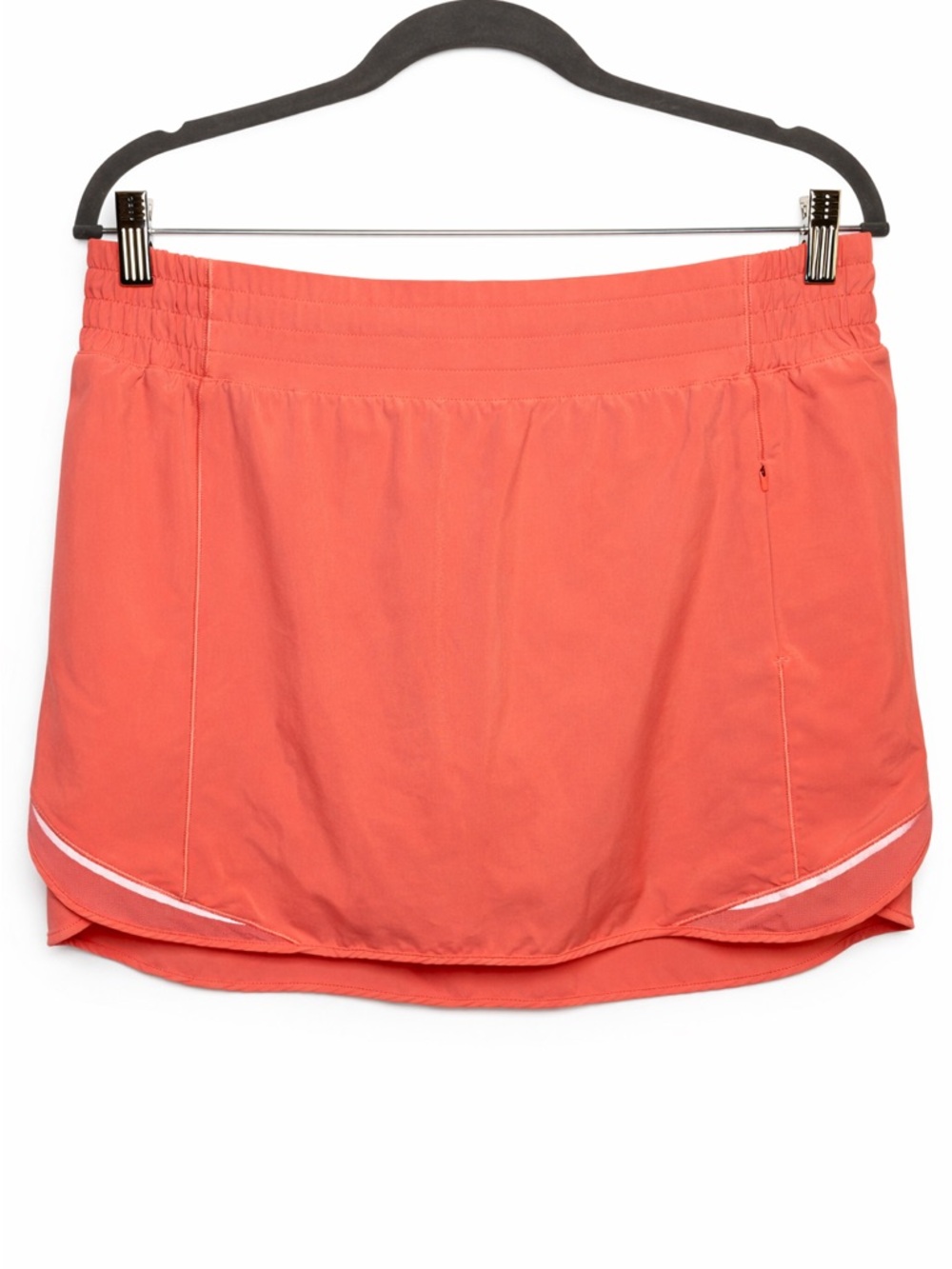 Lululemon Hotty Hot HR Skirt Long Coral Sz 12 Running Tennis Skort Pockets